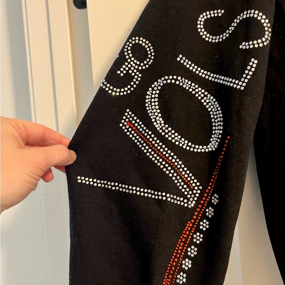 Custom Rhinestone Tennessee Black Hoodie Sweater - Picture 3 of 5
